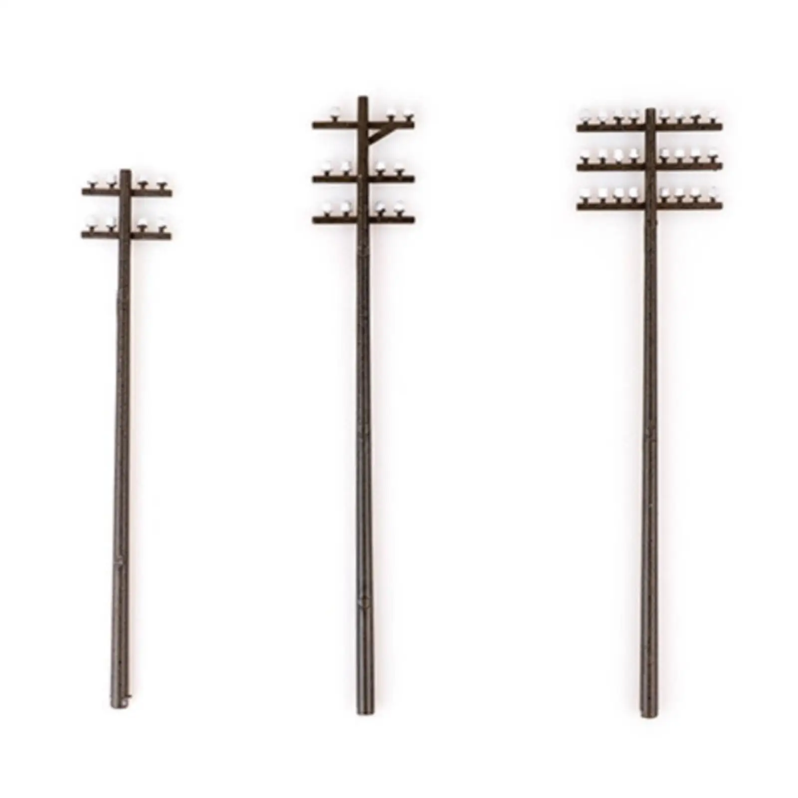 Small Scale Telephone Pole Model Freestanding Base for Architectural Miniature Landscape