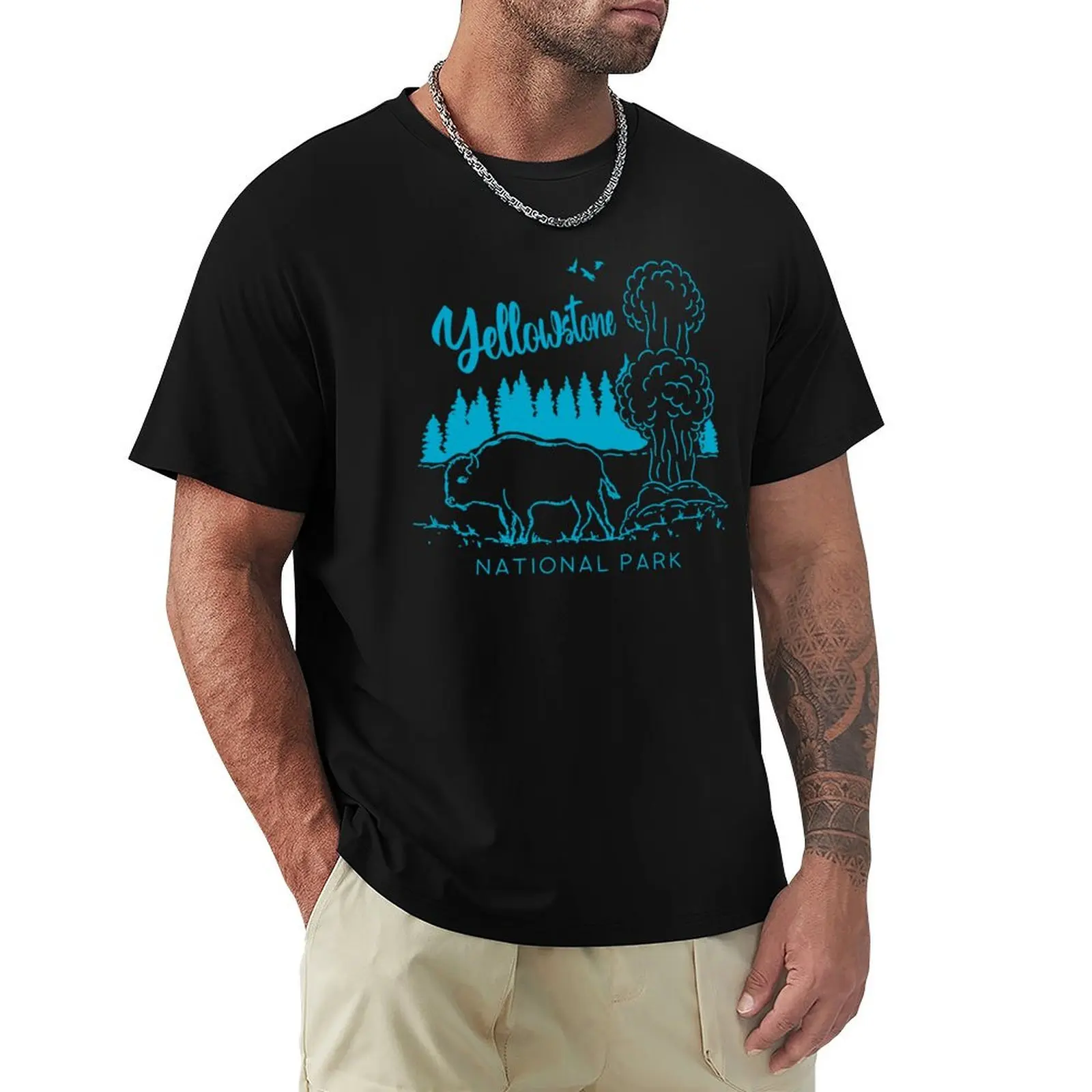 

Yellowstone National Park Minimalist T-Shirt kawaii clothes tops men t shirts