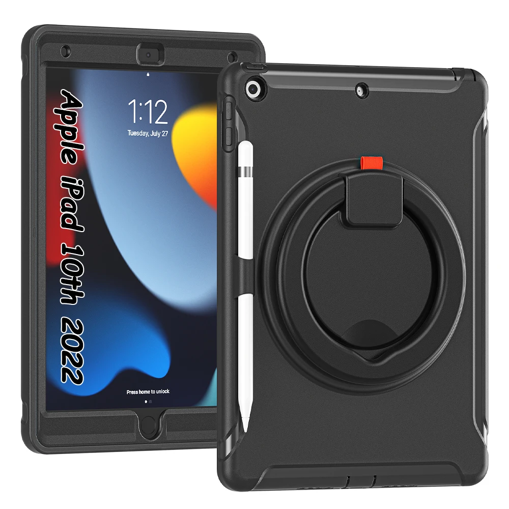 For iPad 10th Case Mini 6 5 4 For Air4 10.9 Air2 9.7 10.2 Pro 10.5 Pro12.9 Generation Shockproof Tablet Cover Handle Stand