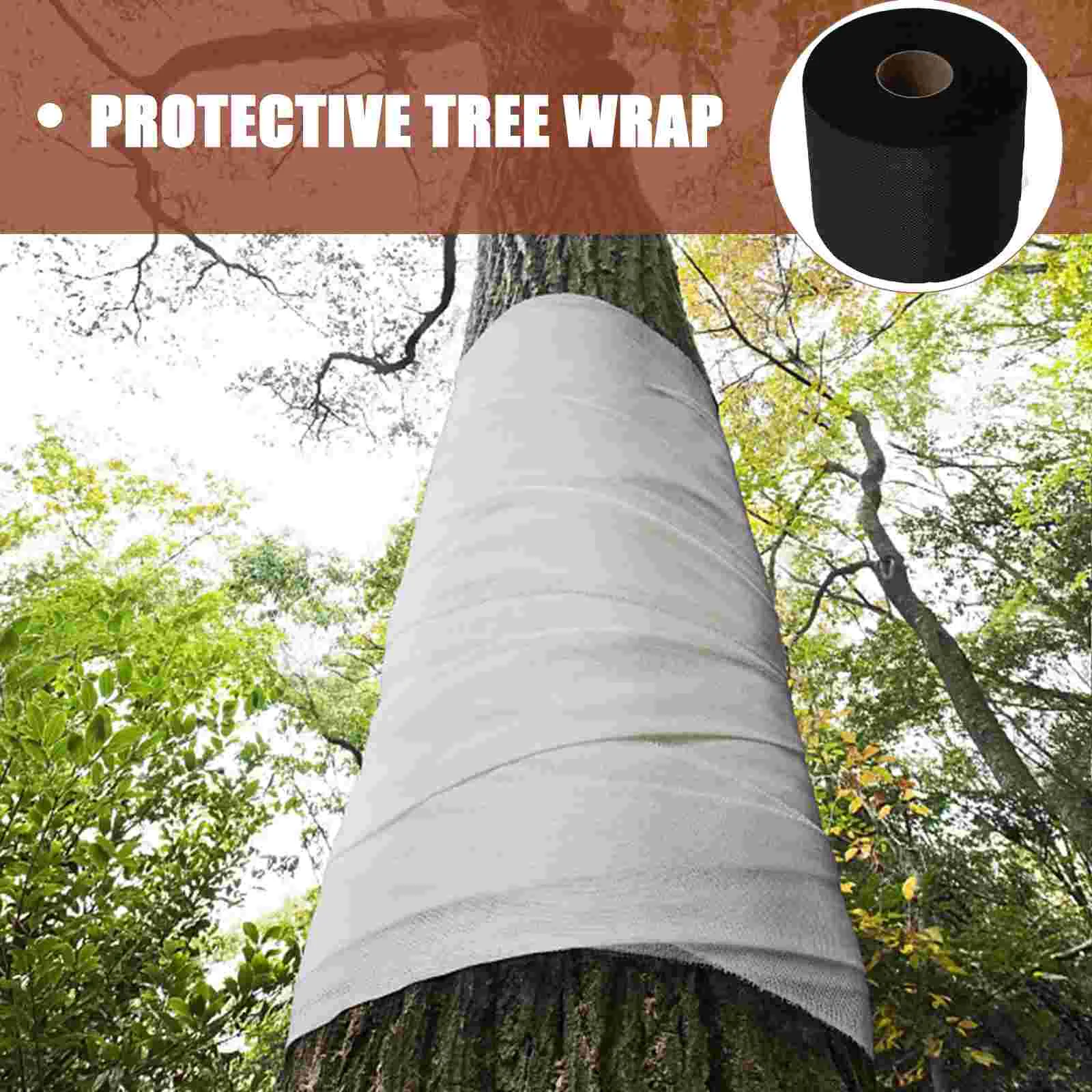 1 Roll Tree Protector Wraps Cold-Proof Tree Trunk Wrap Guard Plants Bandage Tree Trunk Wrap Protection Cover Non-Woven Fabric Tr