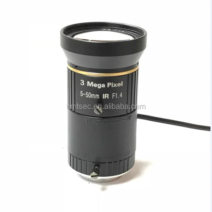 

SMTSEC SL-0134 1/2.7" F1.6 CS Mount Zoom Lens 5-50mm Focal Length Long Distance Manual IRIS CCTV Security Camera