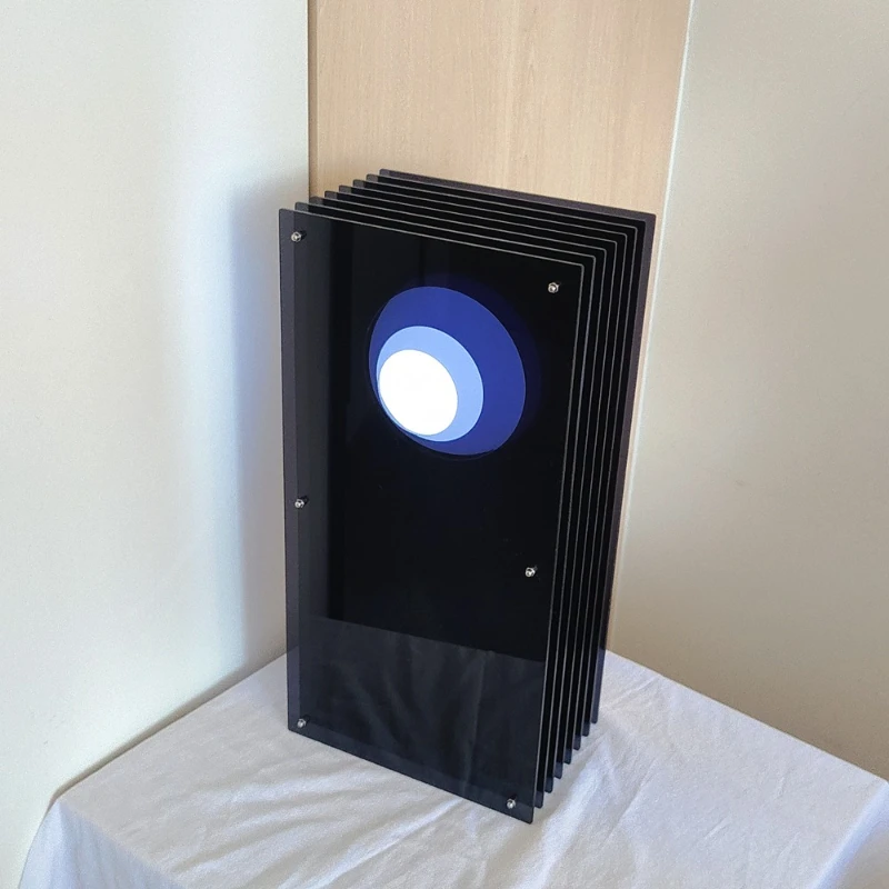 الفنان LOP مصباح شفاف الاكريليك 30 سنتيمتر الجدول مصباح أرضي USB قابلة للشحن التحكم عن بعد الملونة الديكور الإضاءة المحيطة