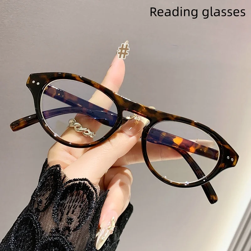 Korean Style Fashionable Oval Reading Glasses for Women, Versatile Reading Glasses