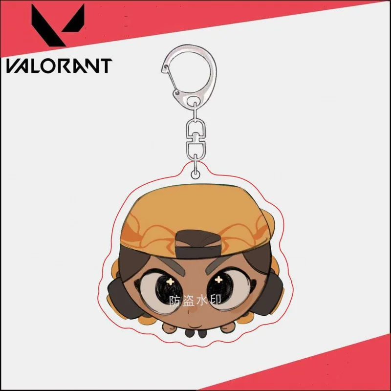 حار لعبة لطيف أنيمي VALORANT سلسلة مفاتيح مصنوعة من الأكريليك المساعدون الكرتون مضحك حقيبة قلادة الإبداعية سحر حلقة رئيسية أصدقاء المشجعين الهدايا #3