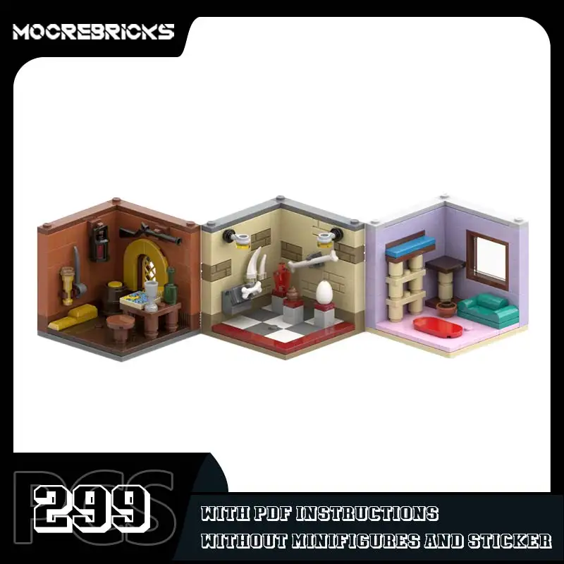 Seria 27 CMF Modularna Architektura DIY Klocki MOC Widok Ulicy Miejskiej Model Budynku Zestawy Zabawek do Składania Prezenty Urodzinowe