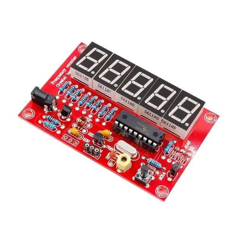 A75Q-Digital LED Frequency Counter 1Hz-50Mhz DIY Kit With Crystal Oscillator Meter Tester Five-Digit Digital Tube Display