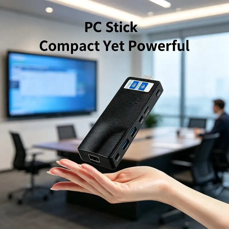 

Efficient Fanless Mini PC Stick Intel J4105 WiFi5 4GB/64GB or 8GB/128GB 4K HDMI TV for Laptop Desktop