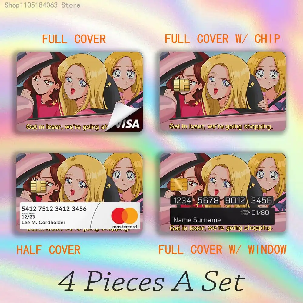 

Get In Loser We Are Going Shopping Stickers Credit Visa Debit Bank Charge Card Bus Metro Waterproof Sticker Decal Decoration