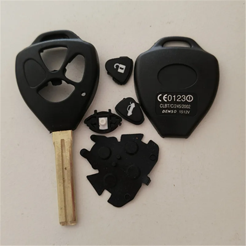 5pcs For Toyota Crown RAV4 Yaris Prado Tarago Corolla REIZ Avalon Venza TOY48 Replacement Remote Car Key Shell