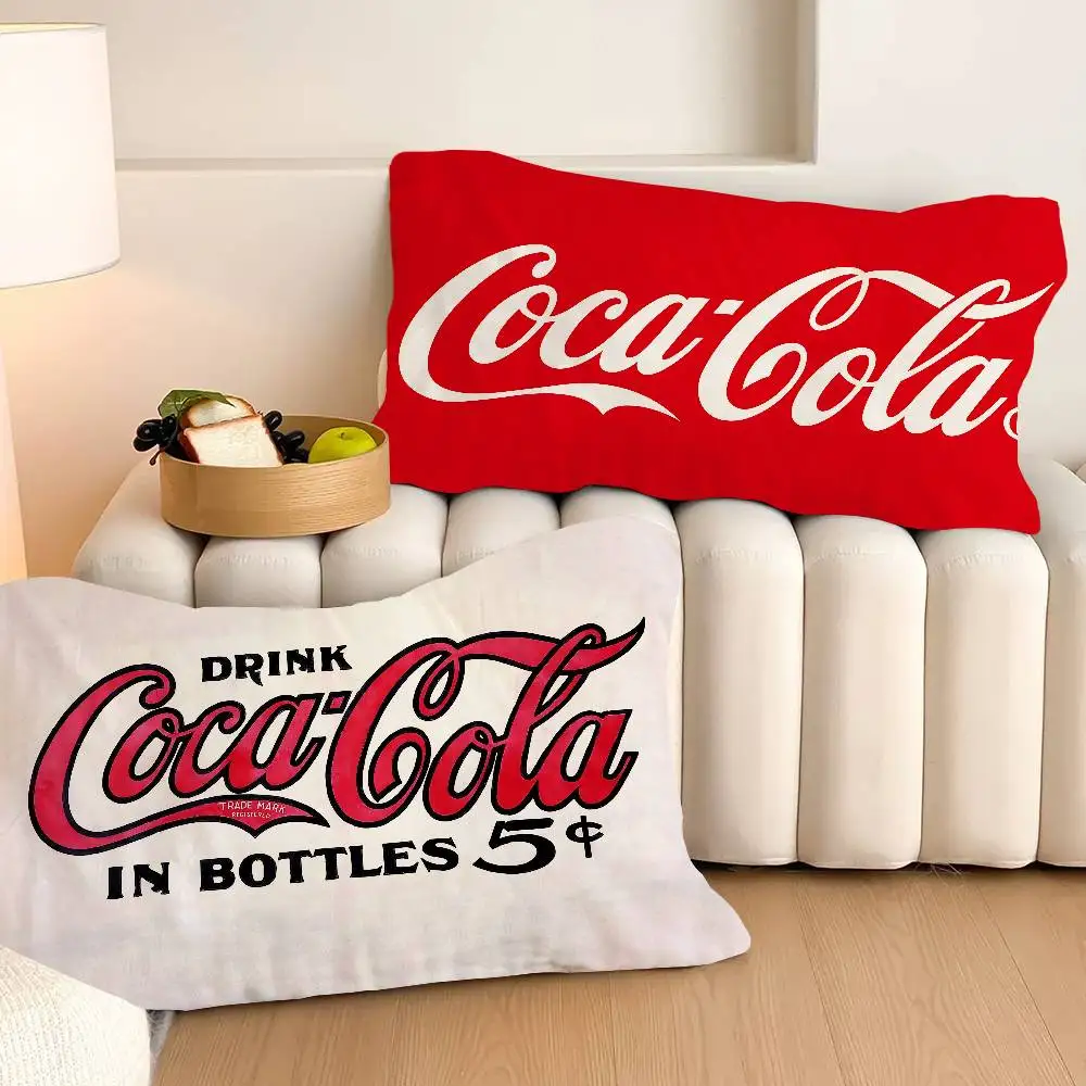 Toalla de Almohada con Logotipo Vintage de Coca-Cola, Hecha de Poliéster, Antideslizante, Estilo de Dibujos Animados, Transpirable y Lavable, para Uso Doméstico
