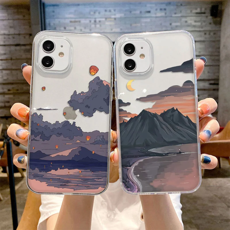 Japan Anime Landscape Case For Xiaomi Mi 13 12 11 10 Lite 12T 11T 10T POCO X3 NFC X4 GT X5 F3 F4 F5 M3 M4 Pro Silicone Cover