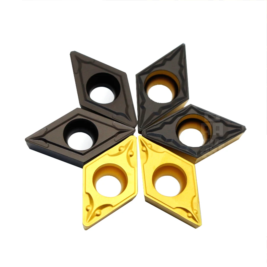 DCMT070204 DCMT070208 P8125 P3135 P6205 الصلب/الفولاذ المقاوم للصدأ الخاصة تحول المخرطة باستخدام الحساب الآلي إدراج كربيد إدراج القطع الداخلية