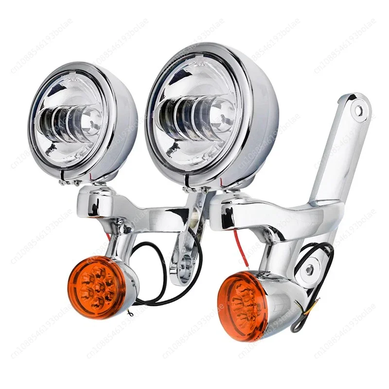 Motorcycle Turn Signal LED Spotlight Fog Light Bracket For  Road King FLHR 1994-2019 Electra Street Glide FLHX 2014-2019