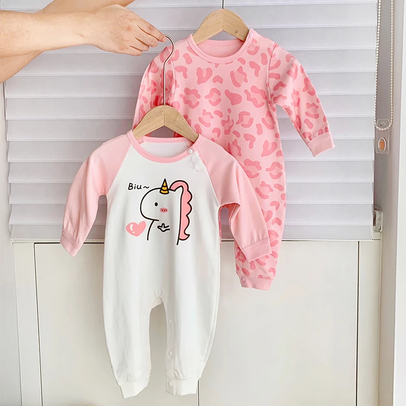 Baby Girl Cotton Long Sleeve Baby Newborn Jumpsuit Pajama Autumn Boy Jumpsuit Clothes Outfit Set Winter Romper