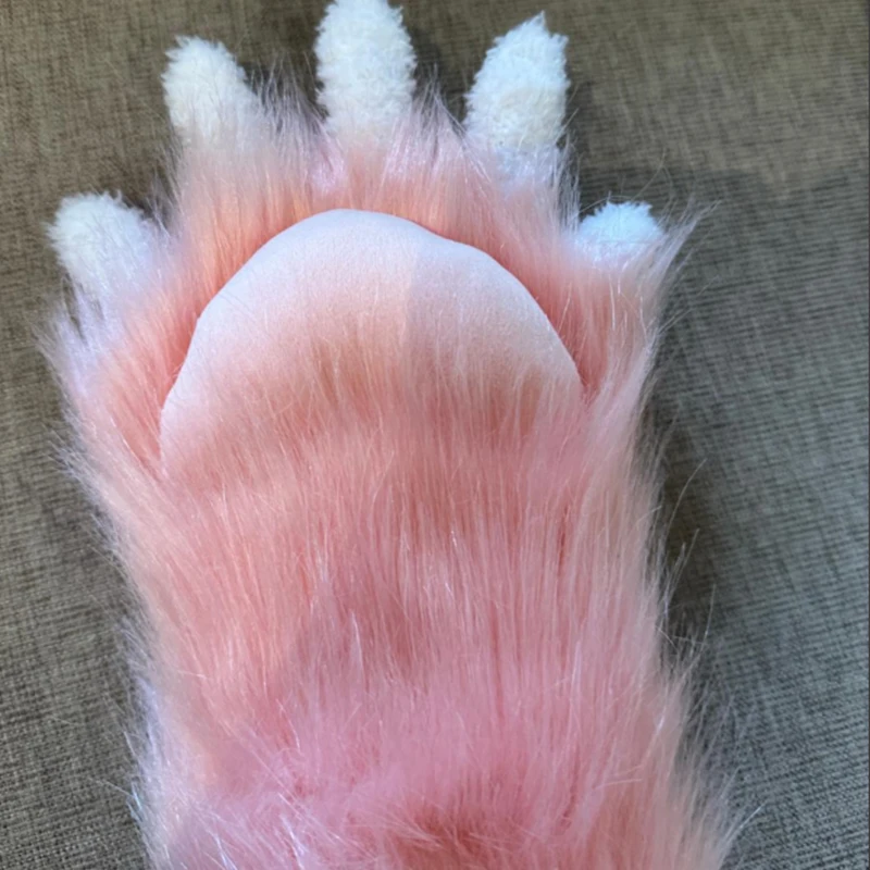 Handmade Furry Paw Gloves Cosplay Costumes Cat Sheep Claw Rabbit Fursuit Animal Claw Cute Furry Animal Claw Cat Claw Gloves