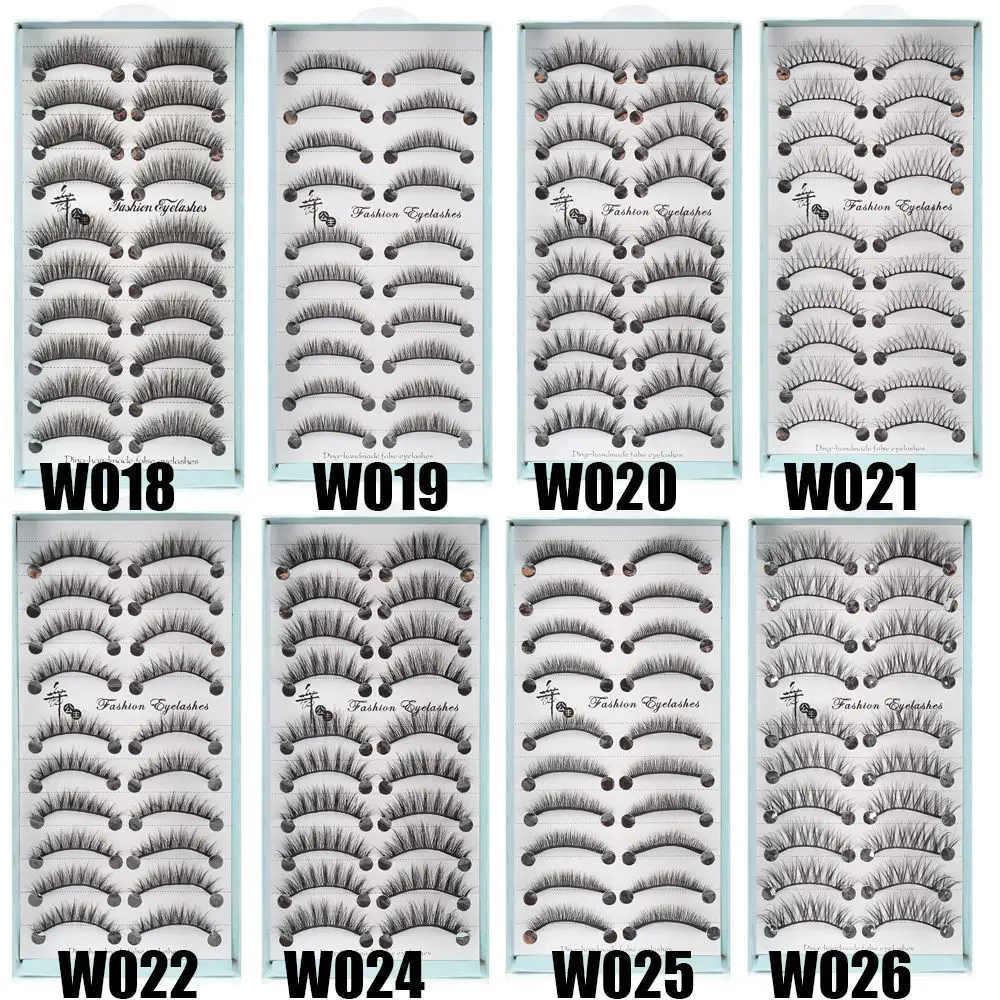 ขนตาปลอมทำจากขนมิงค์เทียม6D ธรรมชาติใช้ซ้ำได้อุปกรณ์แต่งตาเพิ่มวอลลุ่ม10คู่ขนฟูนุ่มฟู