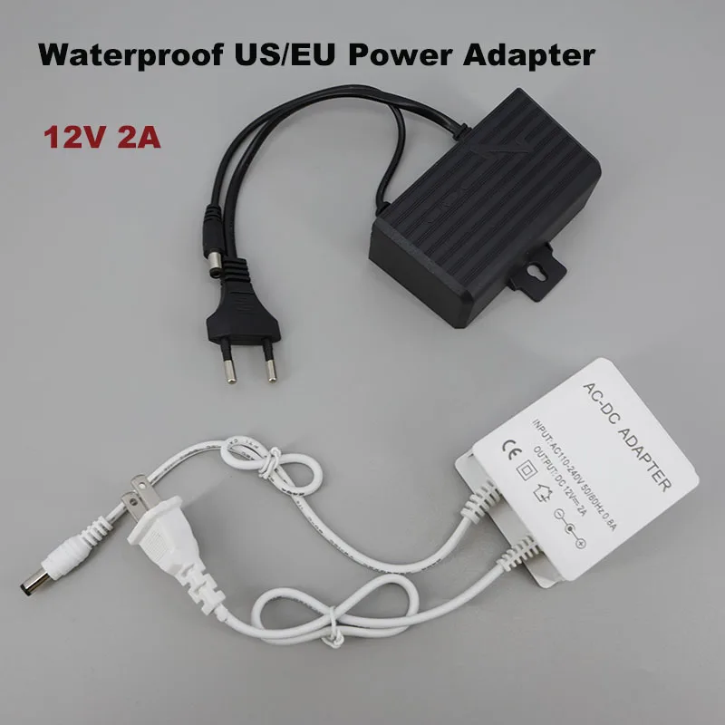 

mini DC 12V 2A Power supply 2000ma outdoor Waterproof US EU 24w Adapter For led strip CCTV Cameras AHD NVR AC 240V 5.5*2.1mm B4