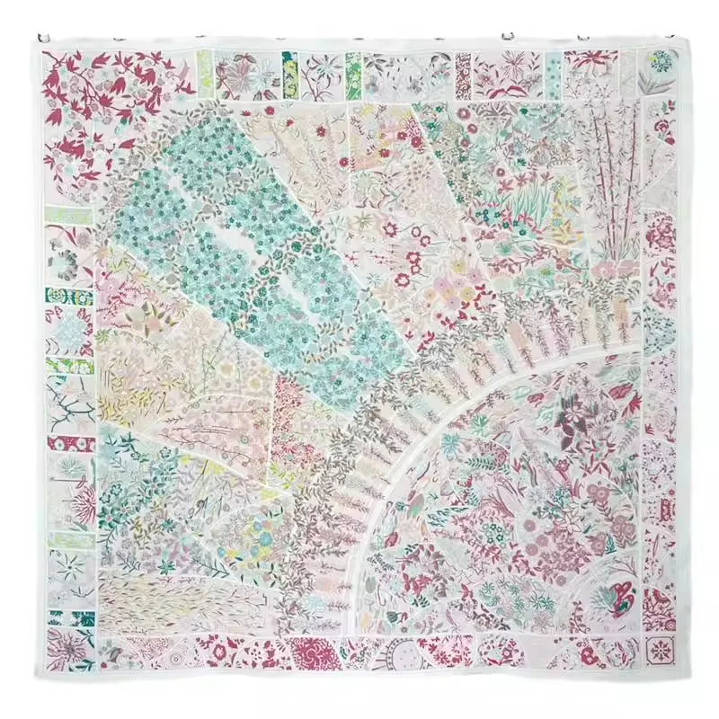 14 مومي 100% وشاح حريري حقيقي طبيعي المرأة باندانا أوشحة مربعة التفاف منديل التوت الربيع موضة عالية الجودة الحجاب 65 سنتيمتر #6