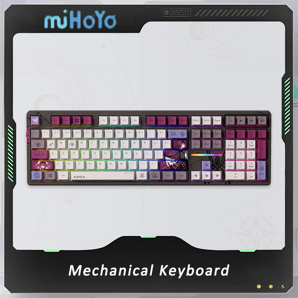 Anime Honkai: Star Rail Official Kafka Mechanical Keyboard Custom Tri-Mode Wireless Bluetooth Rgb Backlight Keyboard Accessories