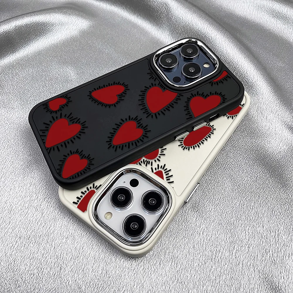 حافظة على شكل قلب الحب، مناسبة لهاتف iPhone17Pro Max/ 17/17Pro/17Air/16Pro Max/ 16Pro/ iPhone 16/ 16 Plus لسلسلة iPhone11 12 13 14 15 #2