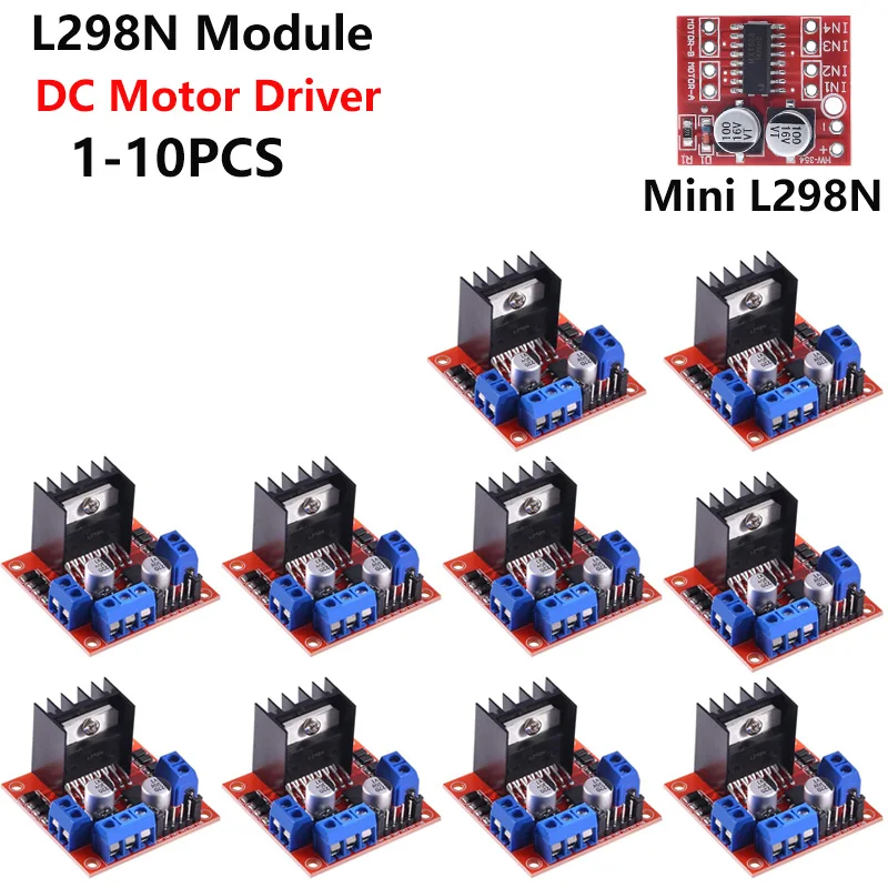 Módulo Driver de Motor DC L298N para Motor de Passo, Carro Inteligente, Robô, Protoboard, Peltier, Alta Potência, Compatível com Arduino