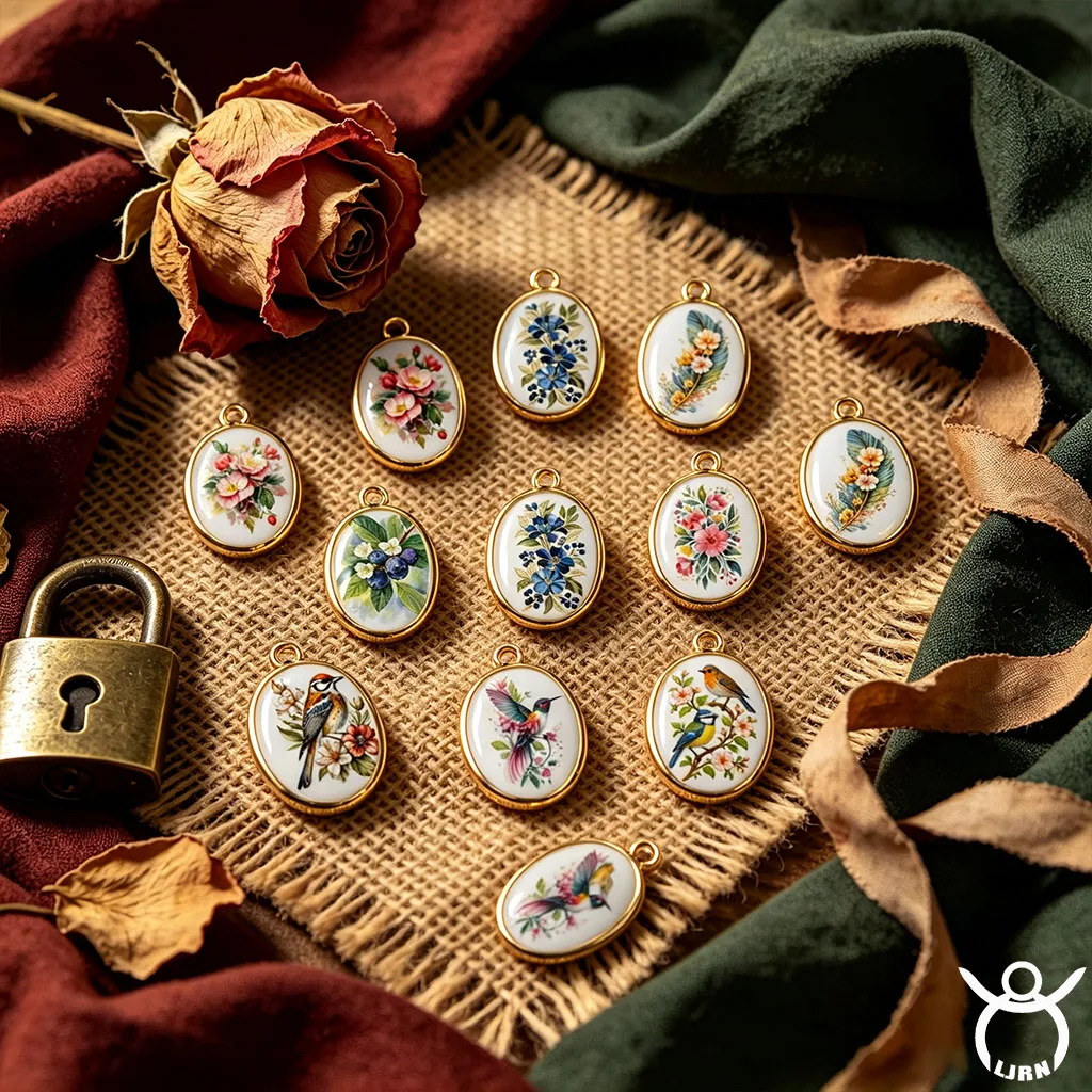 2026 New Ceramic Handmade DIY Bird Colorful Hand-Drawn Paint INS Necklace Jewelry Making Charm Pendant Accessories