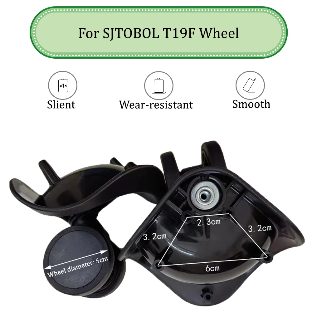 SJTOBOL T19F-Chariot de roue universel, remplacement de roue, poulie de bagage, roulettes coulissantes, réparation silencieuse résistante à l'usure