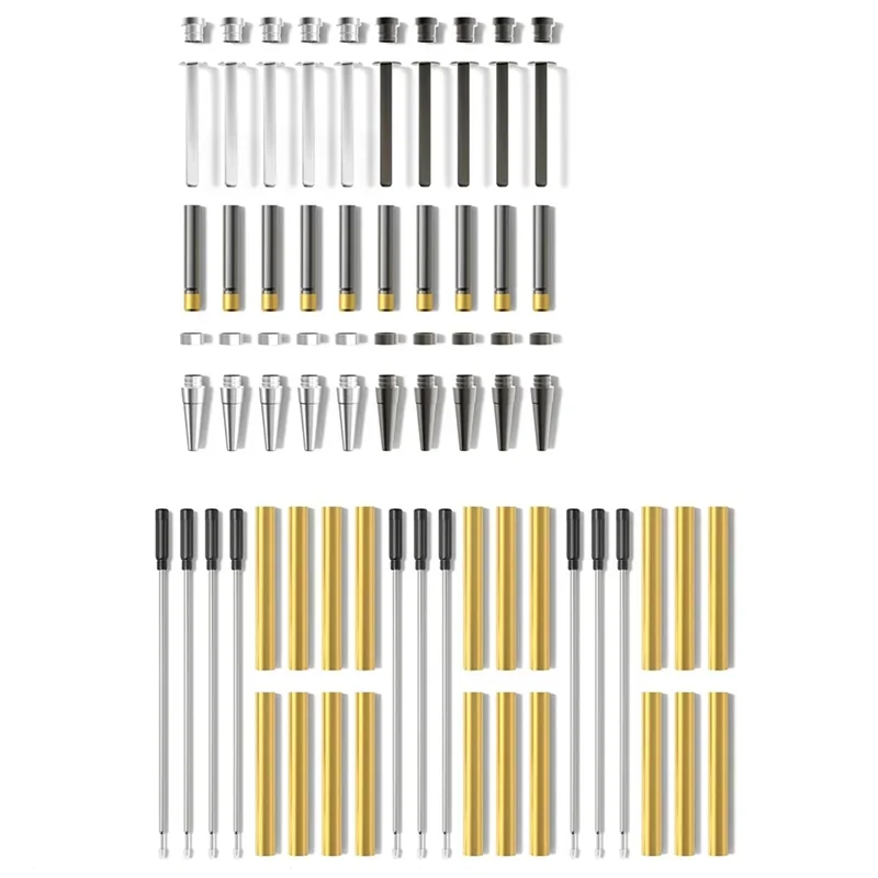 Turning Supplies Pen Kits For Woodturning 10Pack Premium Titanium Slimline Rollerball Twist Set Lathe New Pro