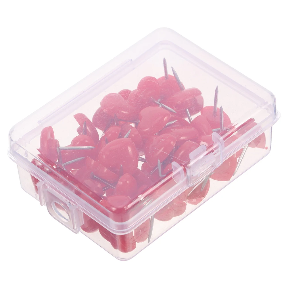 100 قطعة على شكل قلب Thumbtacks المعادن دفع دبوس المسامير لوحة الزخرفية دبابيس لطيف مكتب المدرسة المنزل نشرة الفلين لوازم