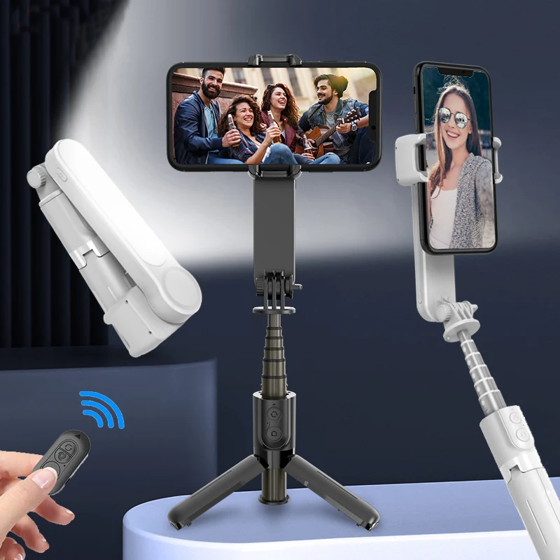 Gimbal Stabilisateur Estabilizador Selfie Stick Fill Light Smartphone Baseus Handheld Action Kameralar Bluetooth Tripod Gymbal