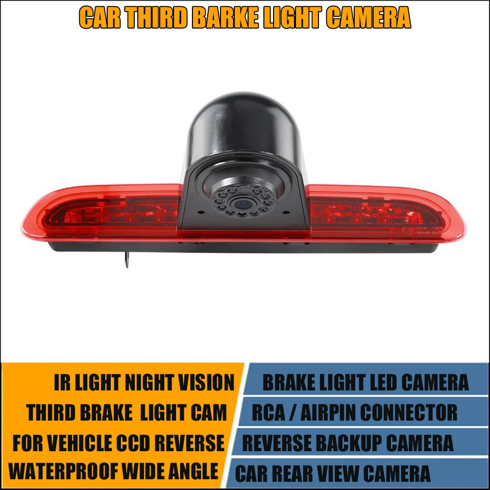 Rear View BackUp Brake Light Camera for TOYOTA Hiace 2005 2006 2007 2008 2009-2018 Car Third Brake Light Night Vision Camera