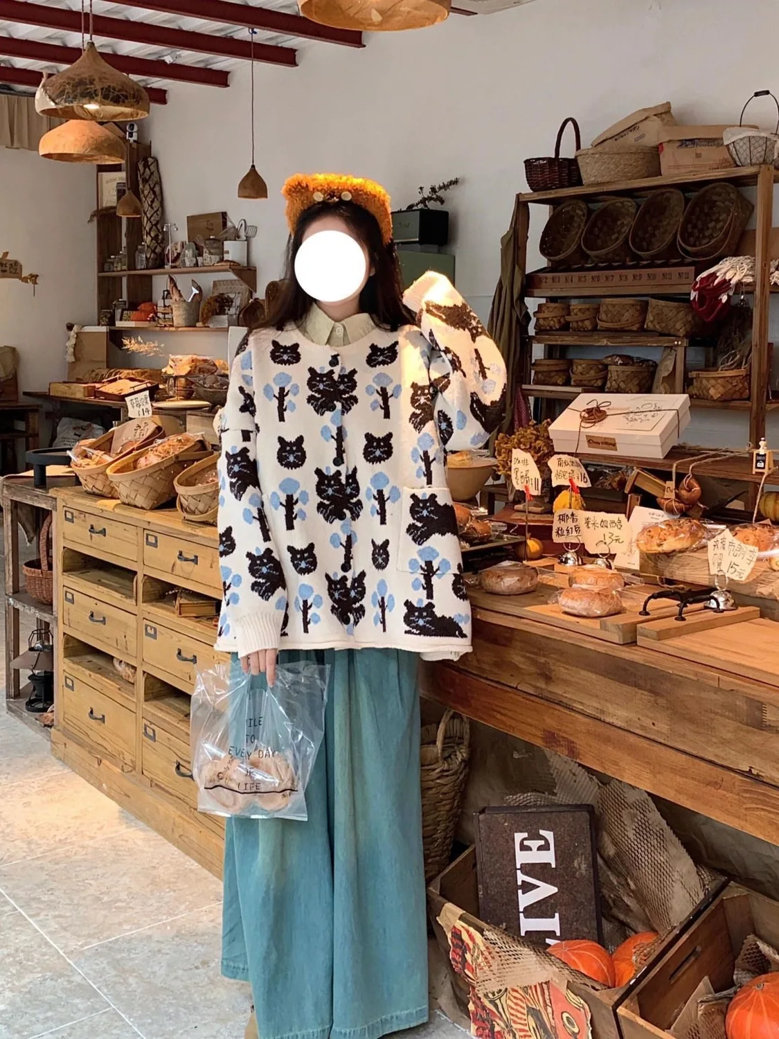 

Sweaters Jumpers Cardigans Womens Cardigan Vintage Korean Mohair Blend Cloud Soft Loose Cut Home Evening Cottagecore Aesthetic