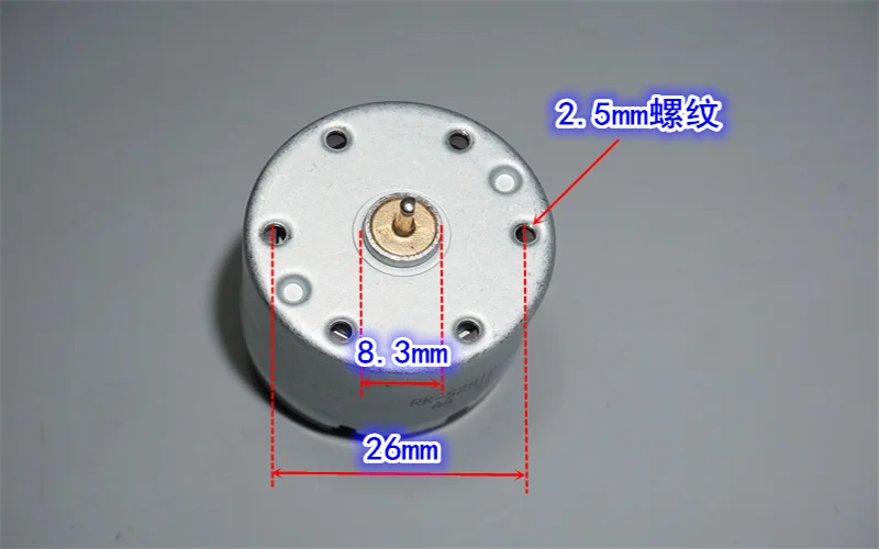 RK-528 Micro 528 Motor DC 3V-5V 6800RPM Mini 32.8mm Diameter Round Motor DIY For Air Pump and Gear Motor