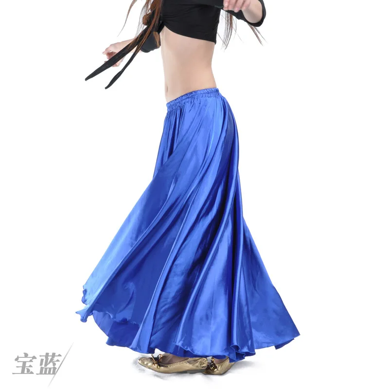 2024 Team Stage Performance Bally Dancing Costumes For Adult Woman Big Swing Satin Silk Gypsy Spanish Flamenco Skirt