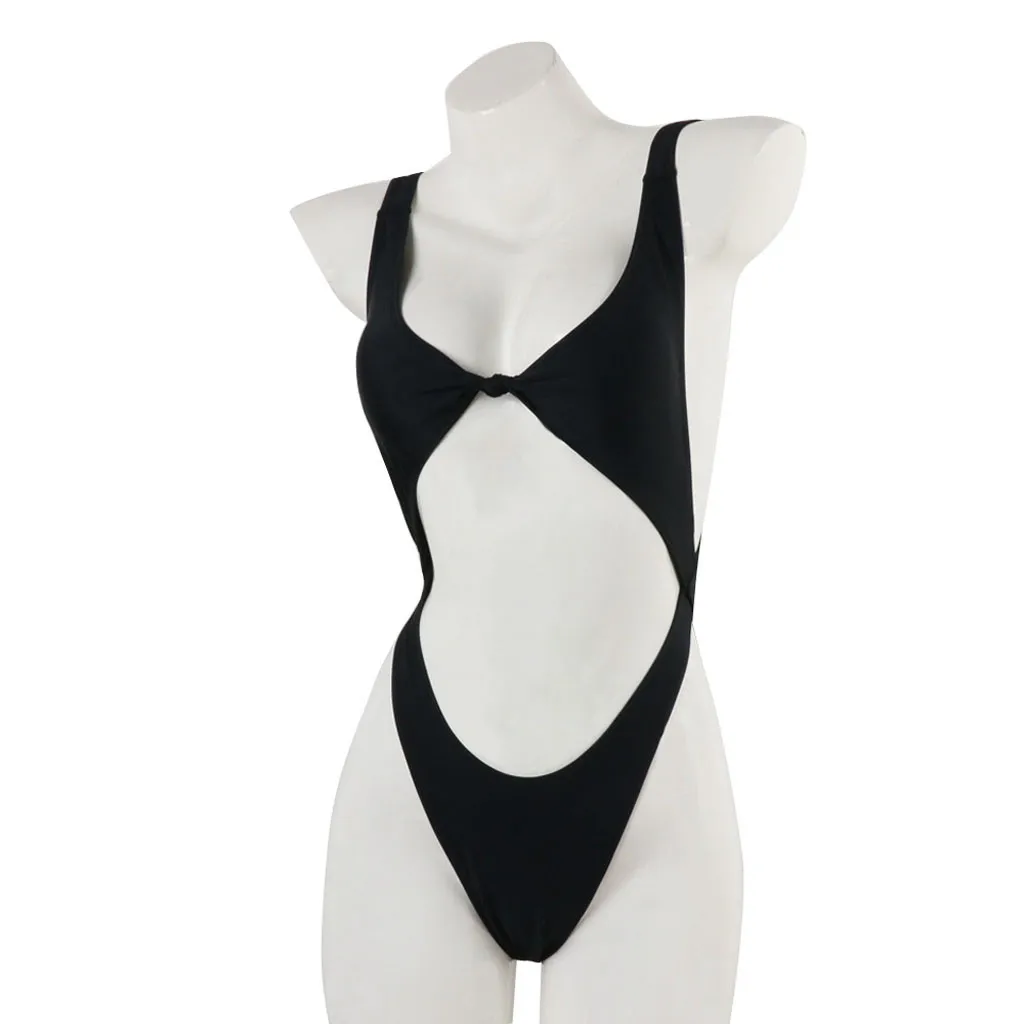 Maillot de bain blanc uni pour femmes, monokini rembourré, sexy, découpé, vêtements de plage, Cross Strao, style brésilien