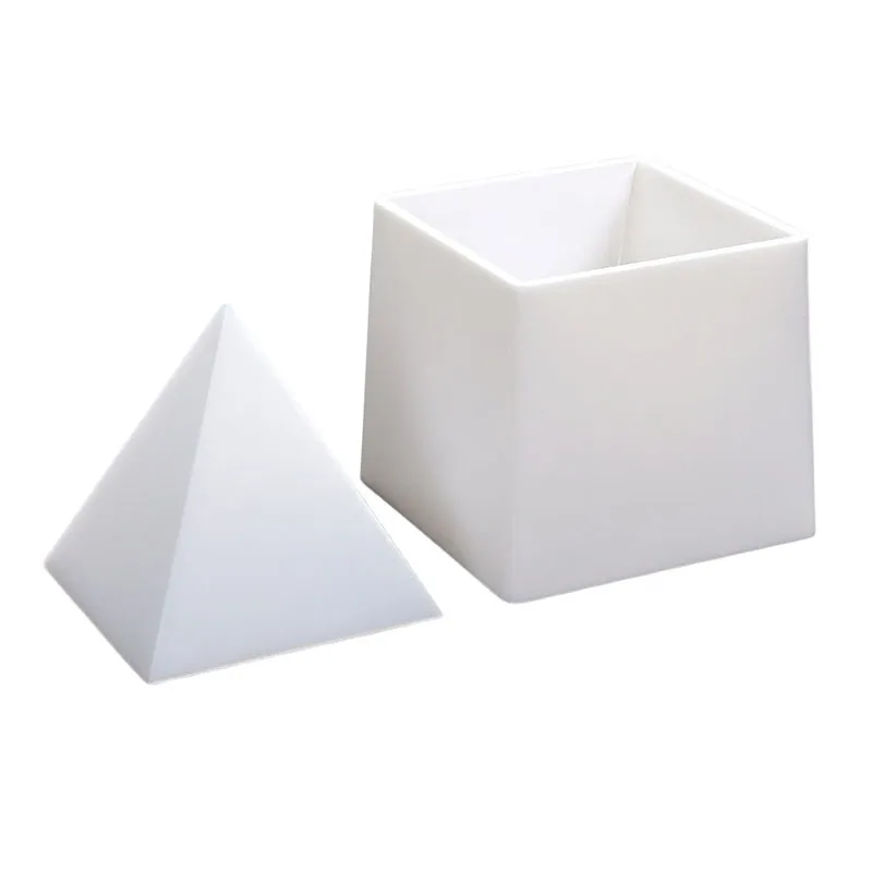 プロフェッショナルピラミッドシリコンジュエリーモールド 固定フレーム付き 再利用可能なノンスティック樹脂粘土鋳造キット DIYクラフト用品用