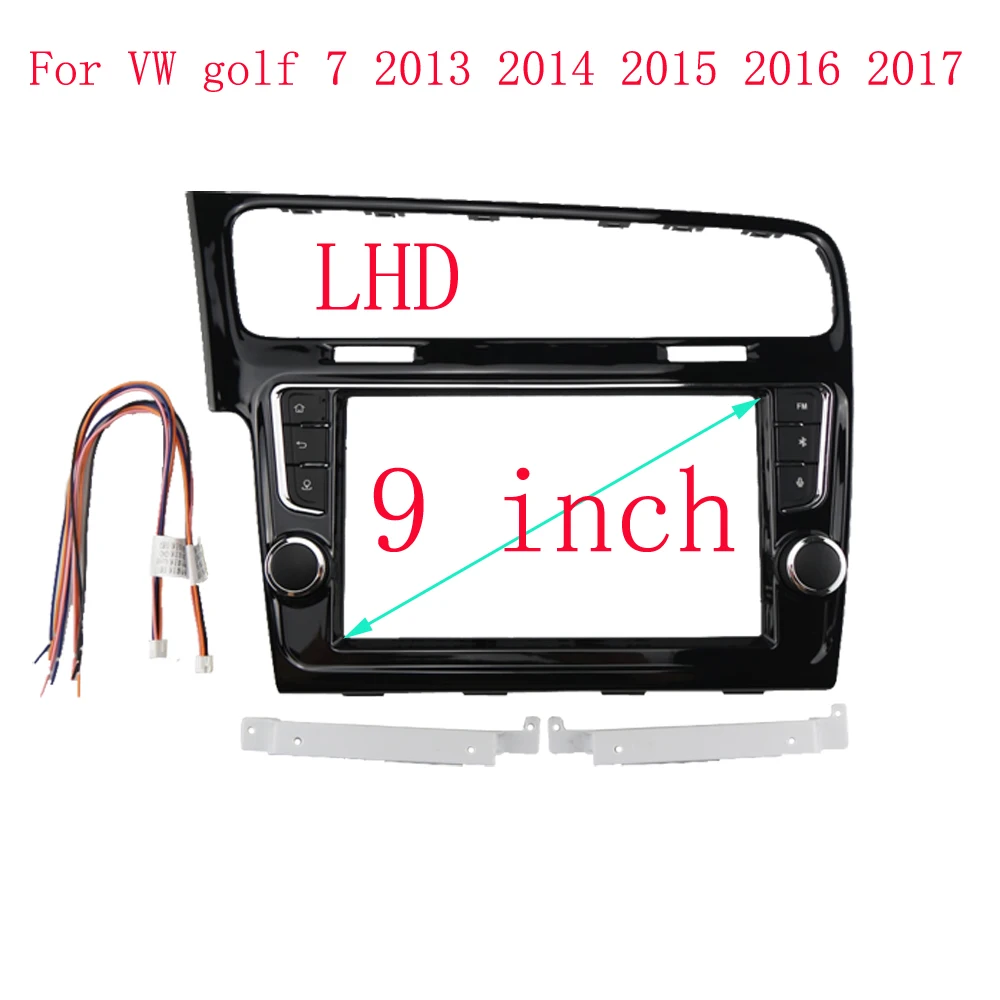 

9/10 Inch Car Radio Fascias Frame For VW Volkswagen Golf 7 2013-2017 Stereo Panel Dashboard Installation Trim GPS DVD Accessory