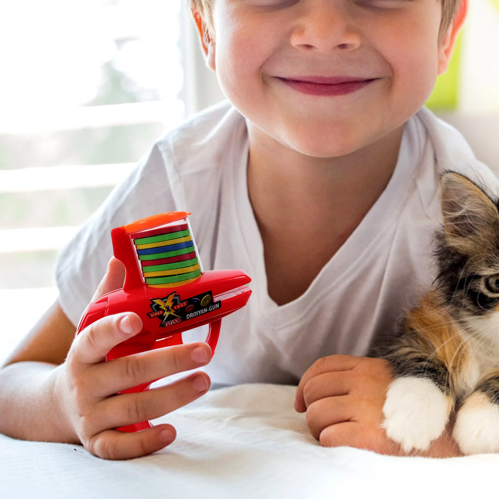 2-teiliges Wurfscheiben-Spielzeug für den Außenbereich, fliegende Untertasse, Spielzeugwerfer, Kinderspielzeug für Kleinkinder