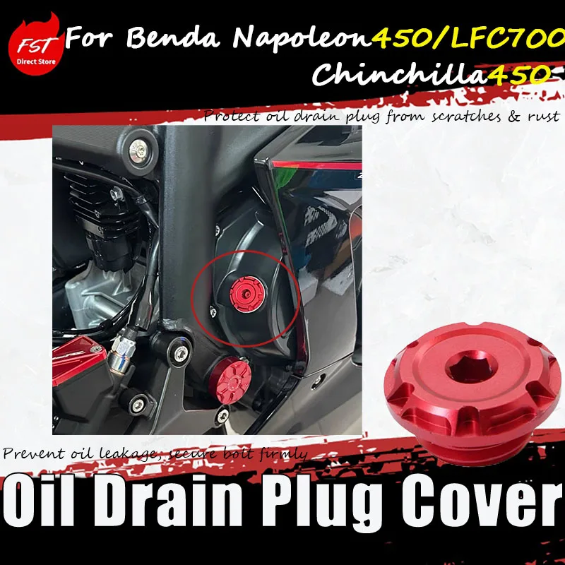 

For Benda Napoleon 450/LFC700/Chinchilla 450 modification accessories, anti-theft oil dipstick, screw cap and cover