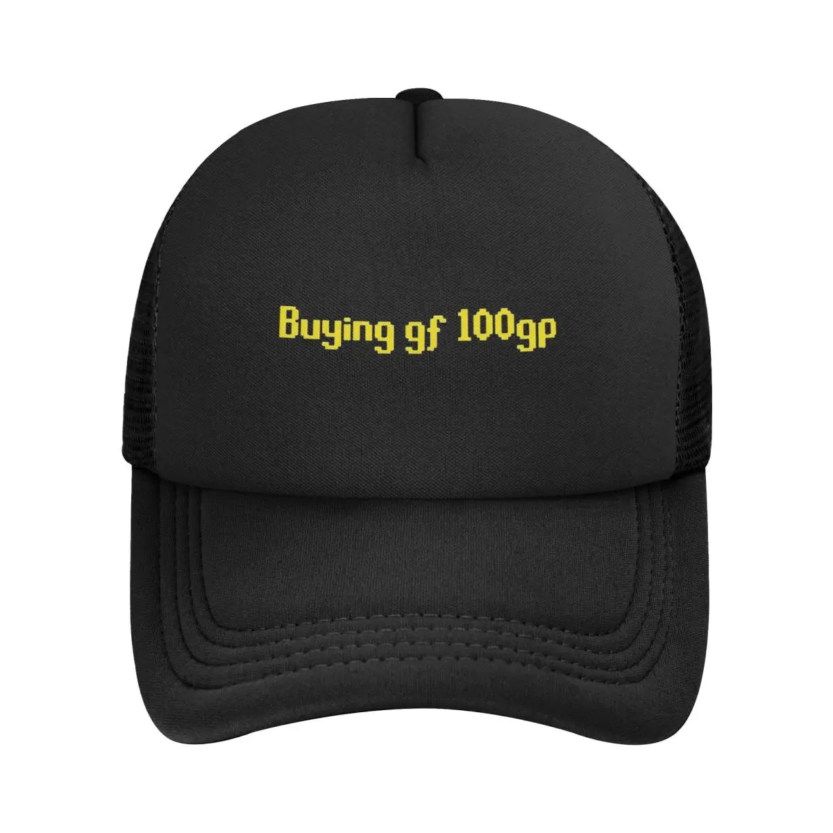 RuneScape Buying Gf 100gp Meme Mesh Baseball Caps Snapback Fashion Baseball Hats Casual Casquette Outdoor For Men's And Women's