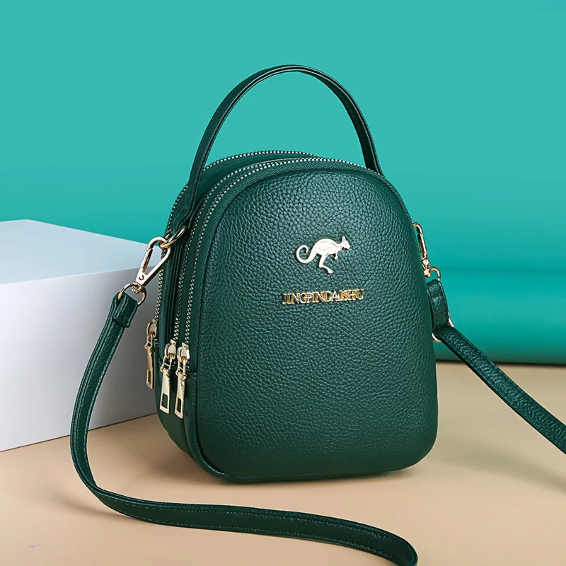 

Шикарная мини-сумка из искусственной кожи, стильная сумка через плечо/кошелек с двойной молнией, идеально подходит для повседневного использования, гладкая золотая фурнитура, универсальный ремешок