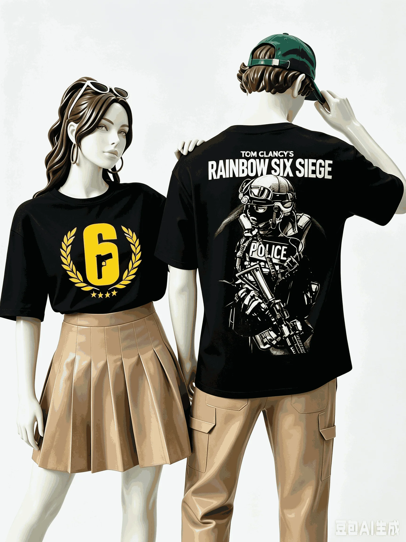 Rainbow Six Siege Streetwear Trendy Cotton Oversized Unisex hot product Y2k Short Sleeves Classic Anime Lover Harajuku T-shirt