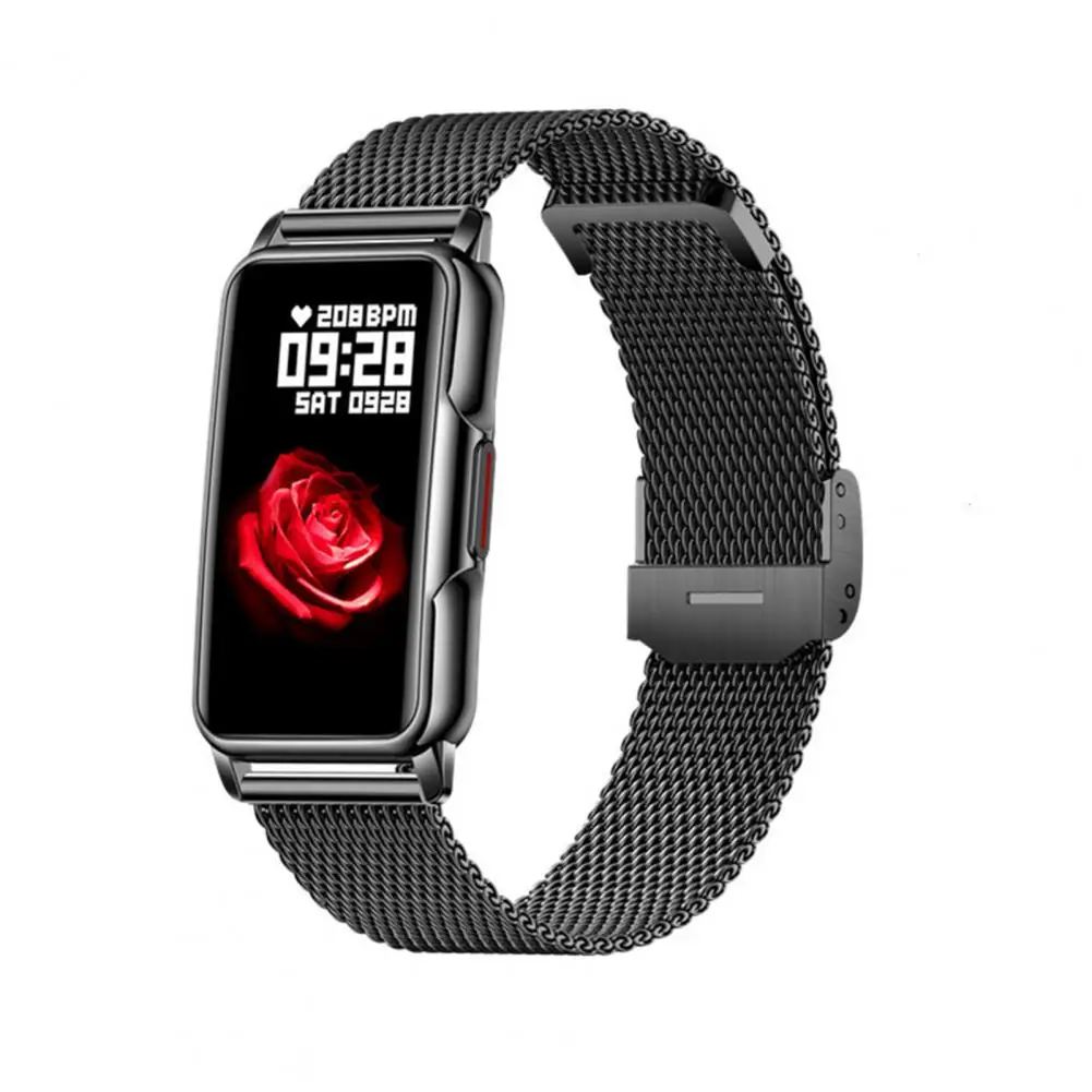 Useful High Pixel Temperature Monitoring Electronic Watch Smart Reminder Widely Compatible Smart Wristwatch for Sports