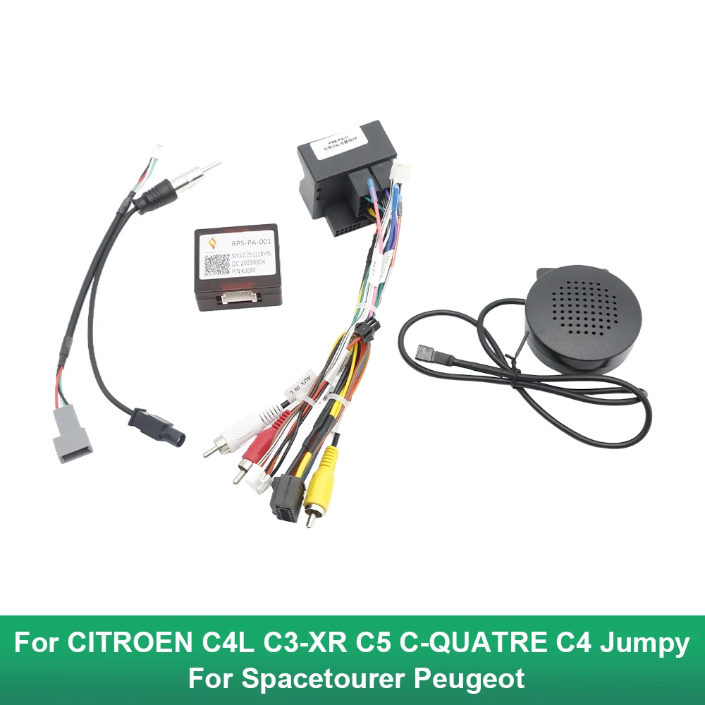 16 Pin Canbus Box Adaptor PA-SS-05 For CITROEN C4L C3-XR C5 C-QUATRE C4 Jumpy For Spacetourer Peugeot Wiring Harness Cable
