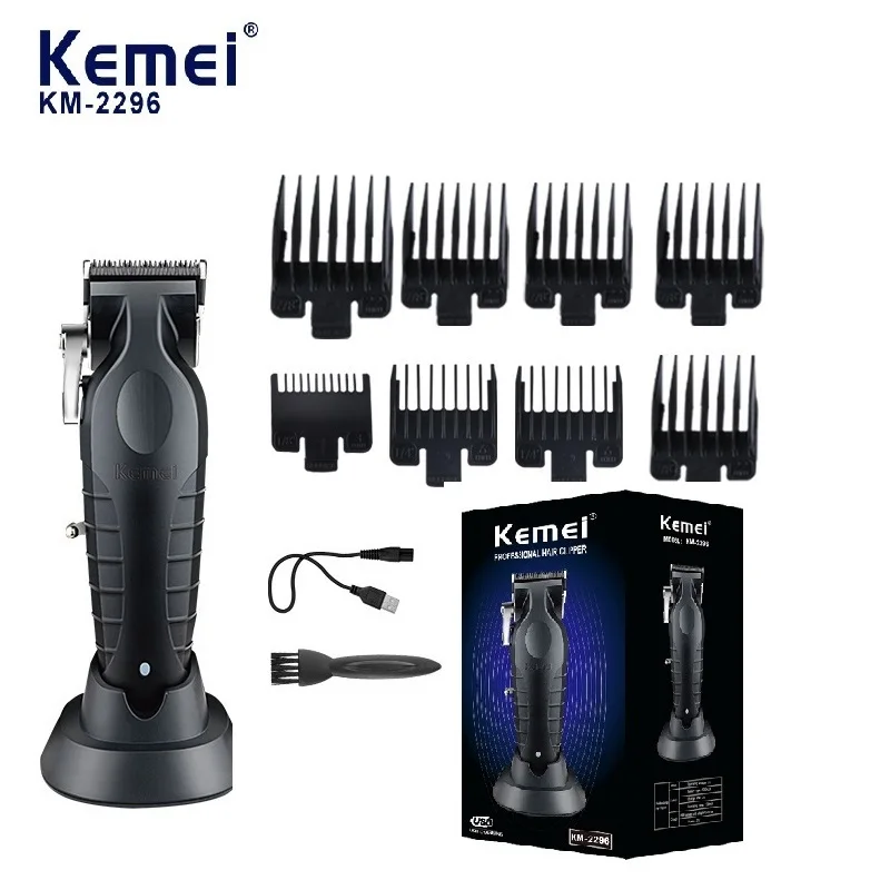 Kemei Km-2296 مشابك شعر احترافية للرجال الحبل/اللاسلكي قص الشعر أطقم الشعر أداة تهذيب اللحية الحلاق مشابك شعر الرجال