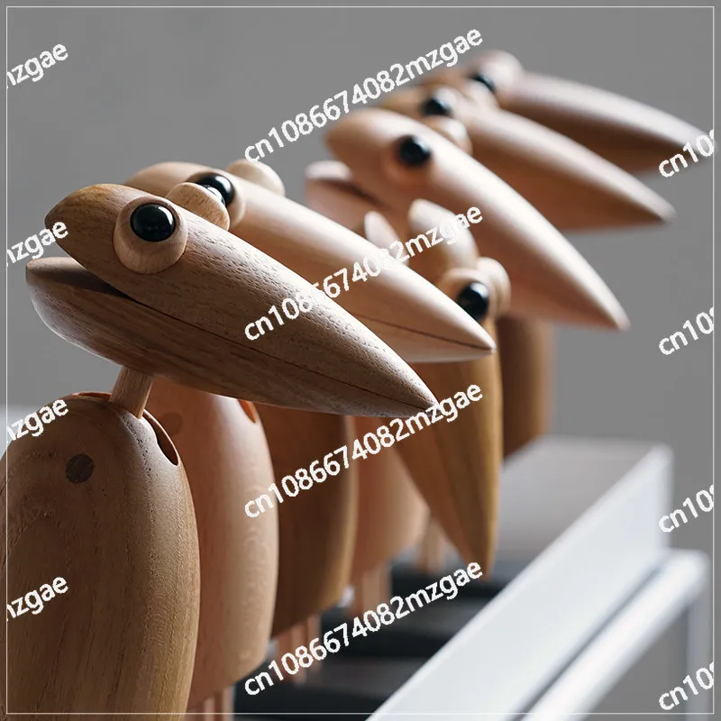 Woodpecker station ornament desk creative and practical niche gift office desktop wooden soft decoration