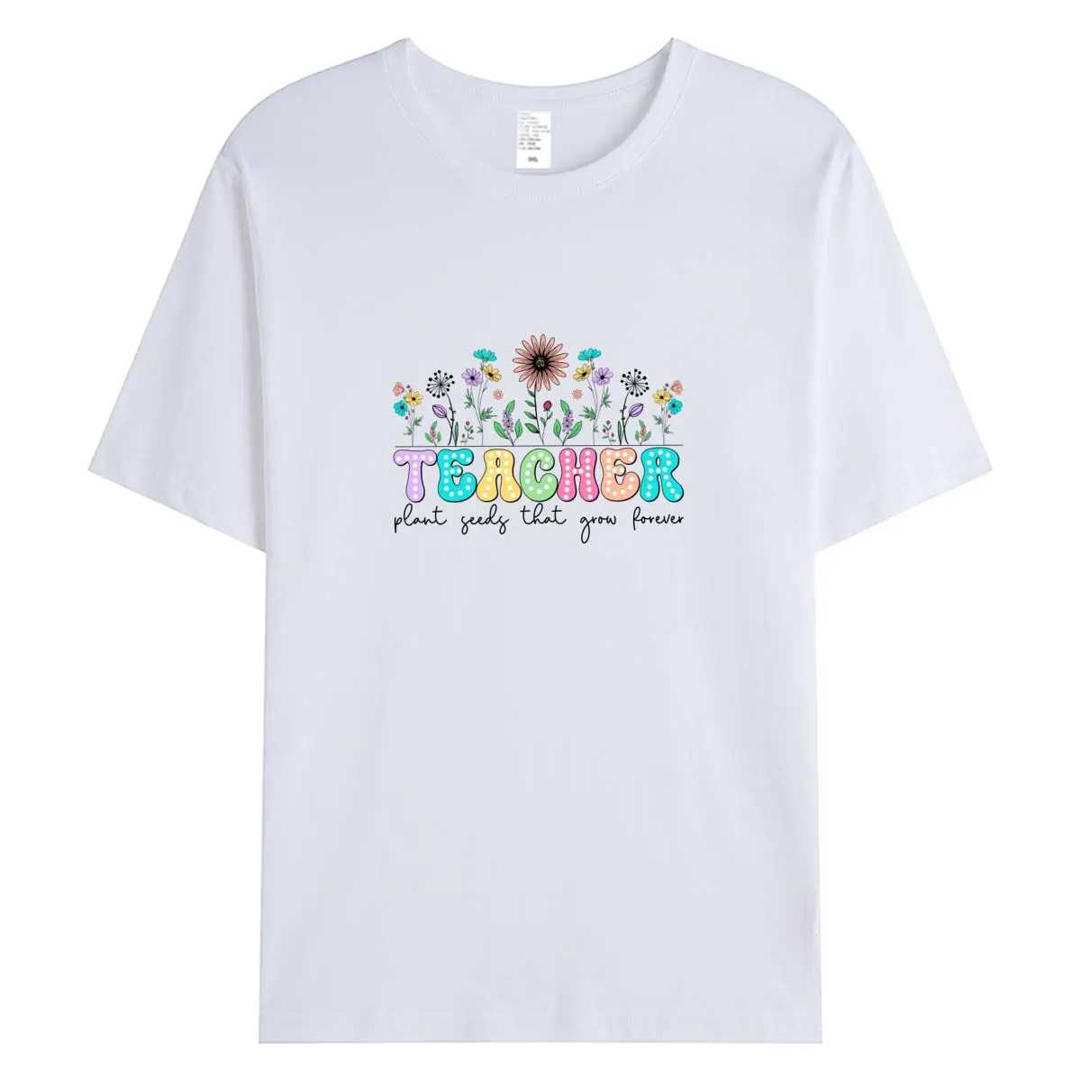 

Summer Women T Shirts 100% Cotton Short Sleeve T-shirt 2026 New Teacher Graphic Tee Woman Tshirt Clothing Female Oversized Tops