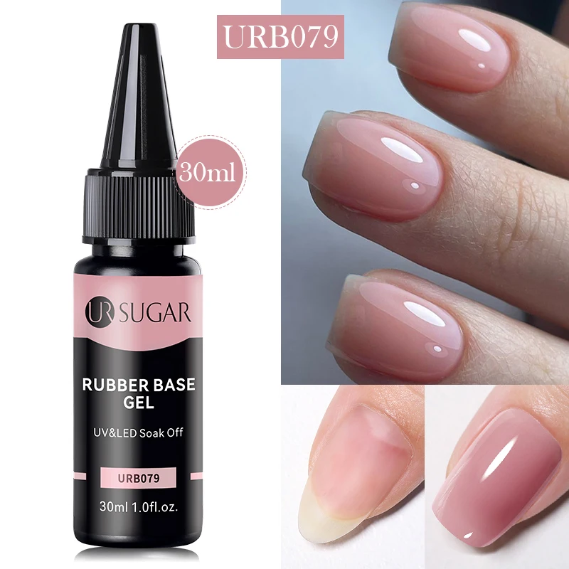 UR SUGAR 30ml Milky Jelly White Rubber Base Gel Nail Polish Refill Supplier Soak Off UV/LED Profession Hybrid Gel For Manicure