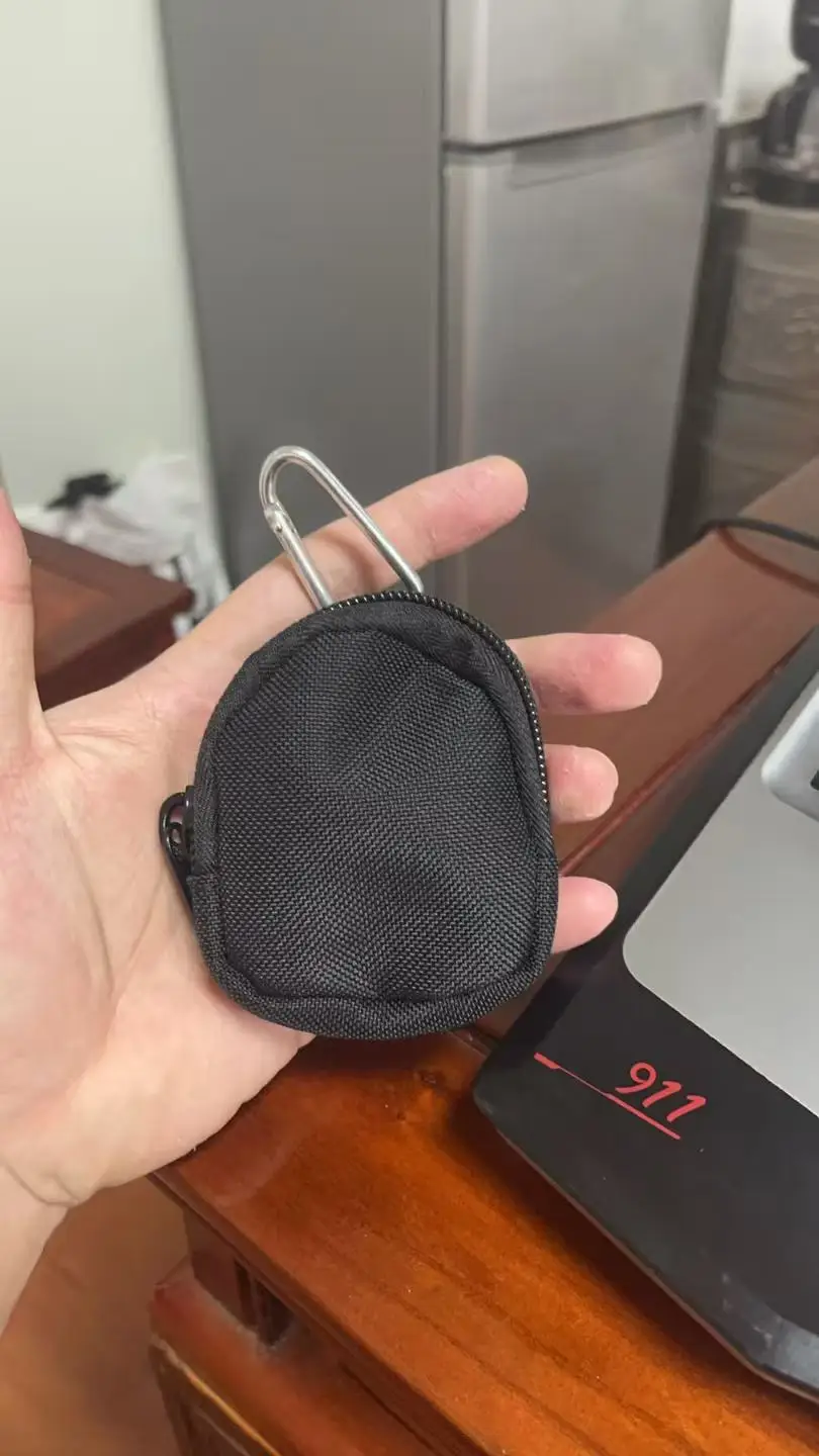 Borsa per snack portatile tattica per appassionati militari, portafoglio piccolo rotondo resistente all'usura, custodia per chiavi, custodia per cuffie