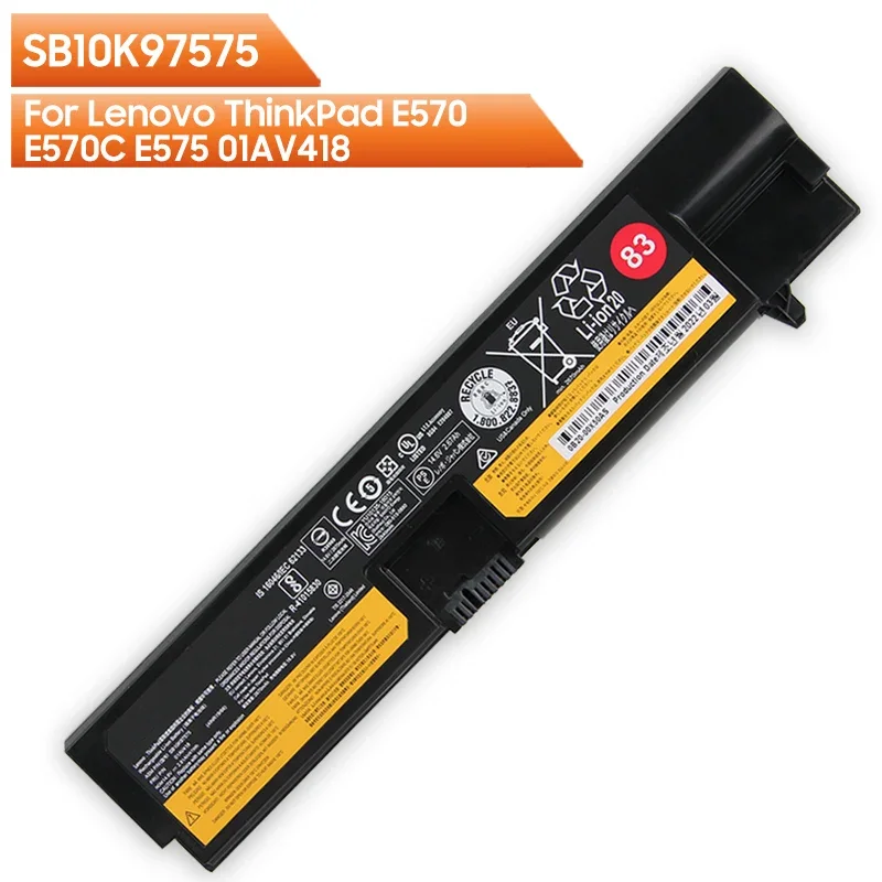 

Original Replacement Battery SB10K97575 For For Lenovo ThinkPad E570 E570C E575 01AV418 2670mAh with Tools